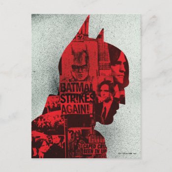 The Batman Newspaper Silhouette Postcard by batman at Zazzle
