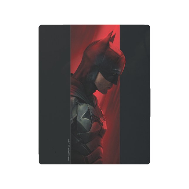 The Batman Red Bar Profile Metal Print (Front)