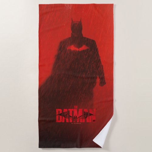 The Batman Red Rain Theatrical Poster Graphic Beach Towel