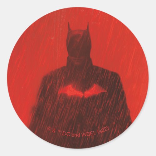 The Batman Red Rain Theatrical Poster Graphic Classic Round Sticker