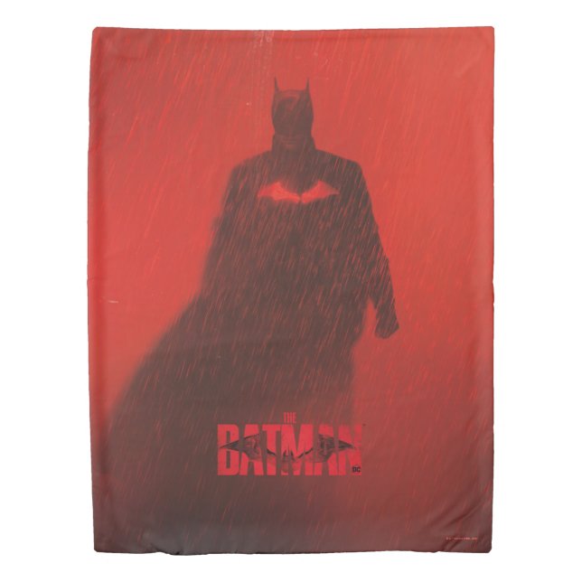 The Batman Red Rain Theatrical Poster Graphic Duvet Cover (Front)