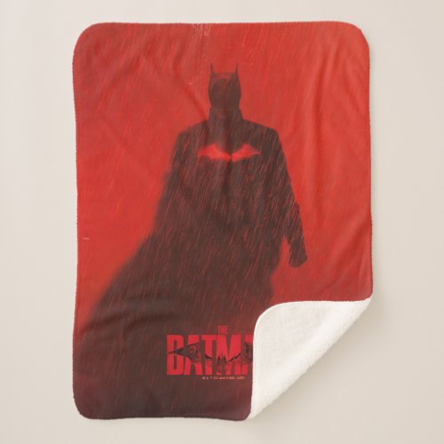 The Batman Red Rain Theatrical Poster Graphic Sherpa Blanket