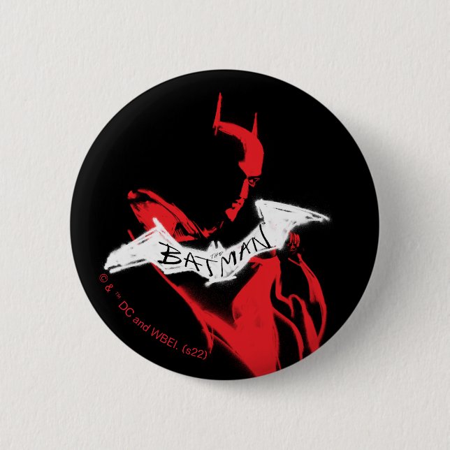 The Batman Spraypaint Outline Button (Front)