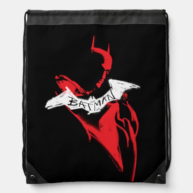 The Batman Spraypaint Outline Drawstring Bag (Front)