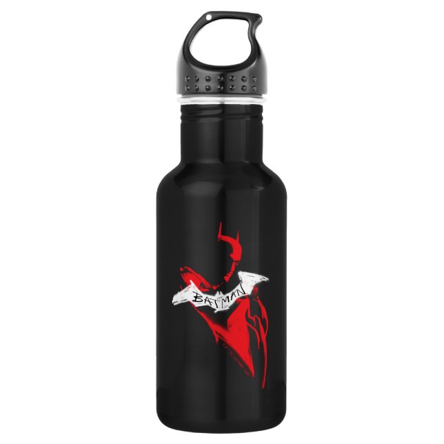 The Batman Spraypaint Outline Stainless Steel Water Bottle (Front)