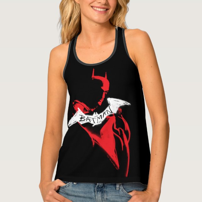 The Batman Spraypaint Outline Tank Top (Front)