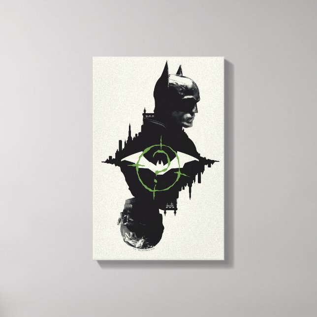 The Batman & The Riddler Dual Character Graphic Canvas Print (Front)