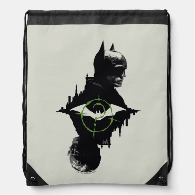 The Batman & The Riddler Dual Character Graphic Drawstring Bag (Front)