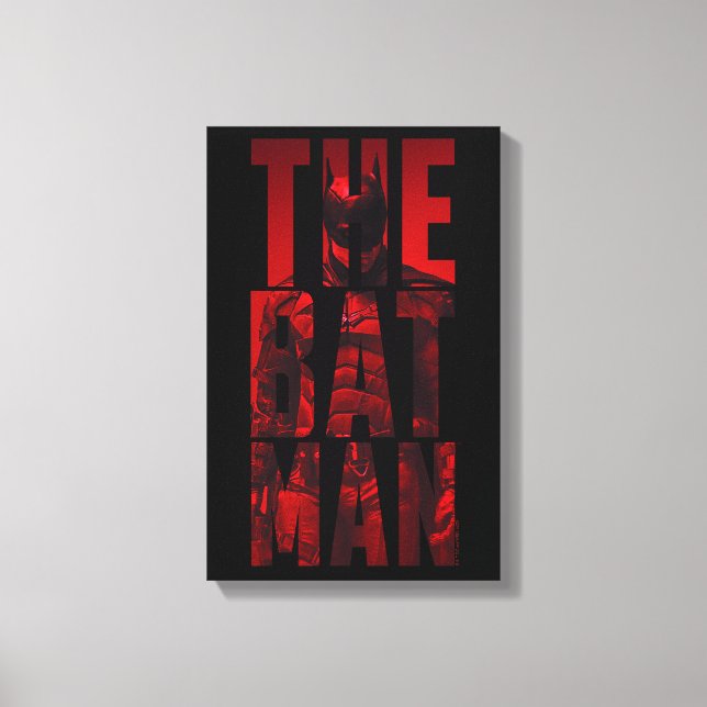 The Batman Typography Cutout Canvas Print (Front)