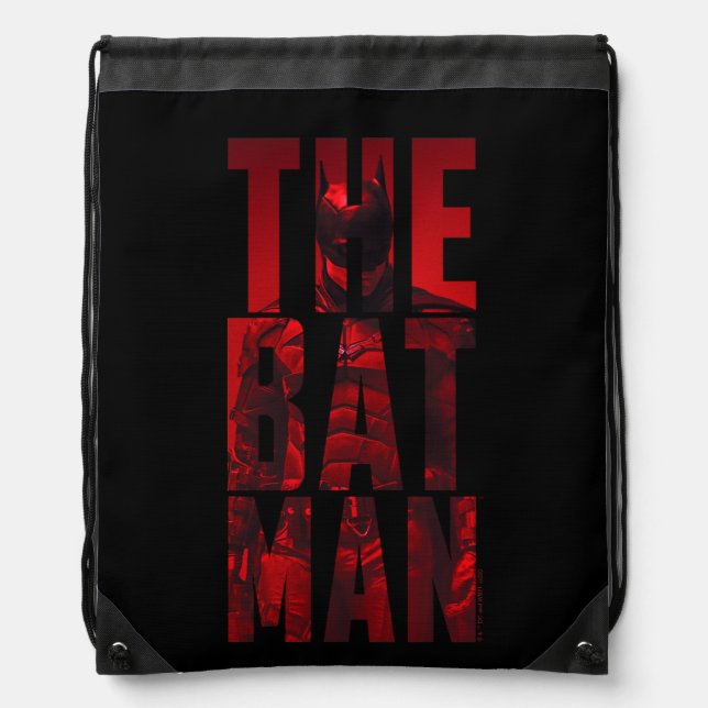 The Batman Typography Cutout Drawstring Bag (Front)