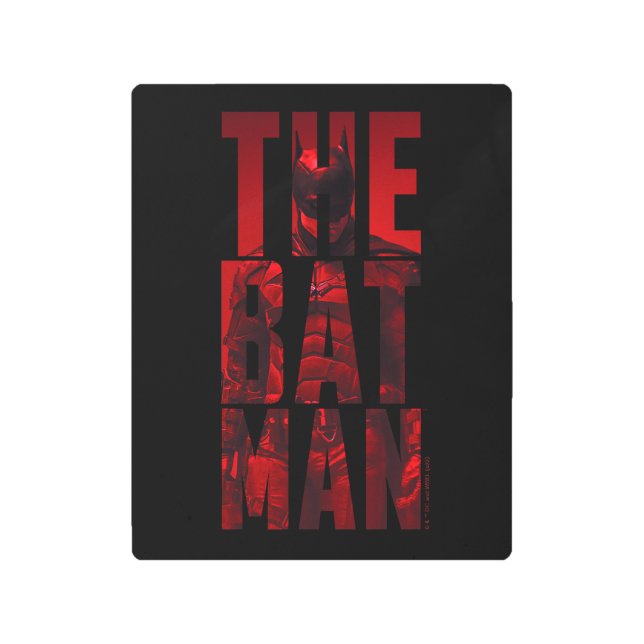 The Batman Typography Cutout Metal Print (Front)