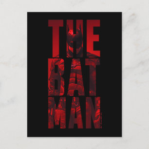 The Batman Typography Cutout Postcard