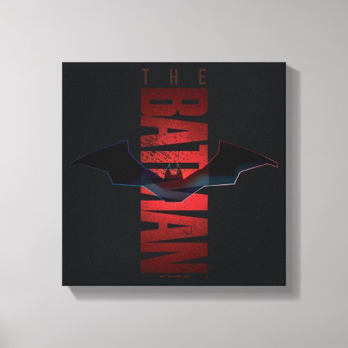 The Batman Vertical Logo Canvas Print