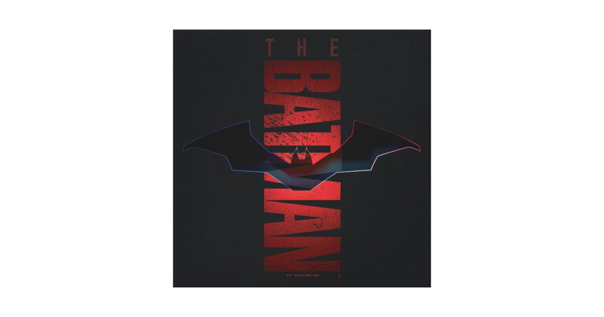 The Batman Vertical Logo Canvas Print