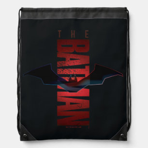 The Batman Vertical Logo Drawstring Bag