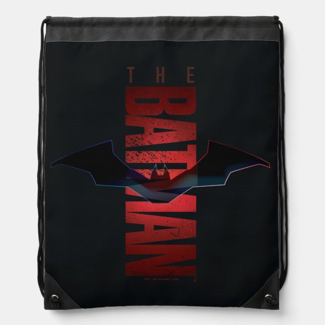 The Batman Vertical Logo Drawstring Bag (Front)