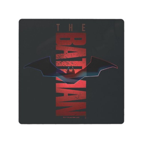 The Batman Vertical Logo Metal Print