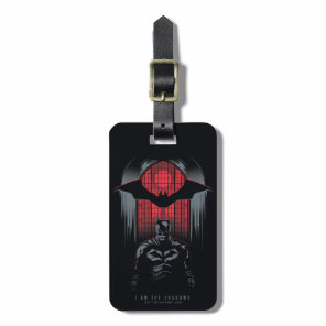 The Batman Window Pane Outline Luggage Tag