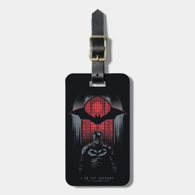 The Batman Window Pane Outline Luggage Tag (Front Vertical)