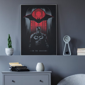 The Batman Window Pane Outline Poster