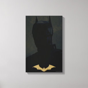 The Batman With Golden Bat Symbol Canvas Print