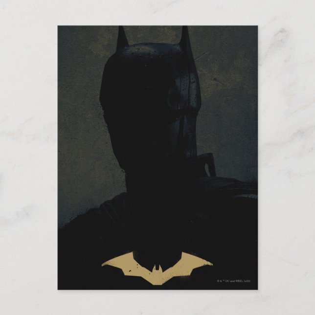 The Batman With Golden Bat Symbol Postcard (Front)