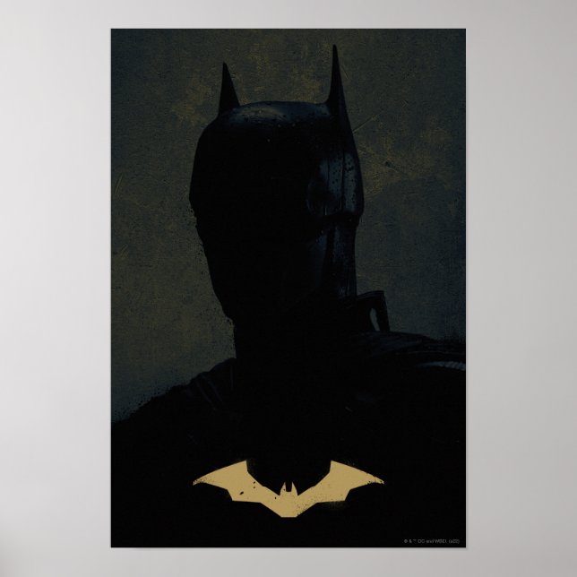 The Batman With Golden Bat Symbol Poster (Front)