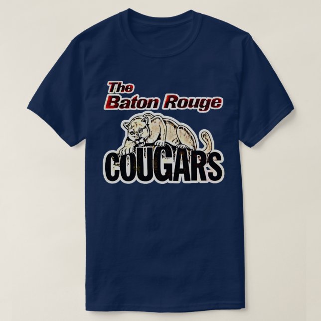 The Baton Rouge Cougars Baseball T-Shirt (Design Front)