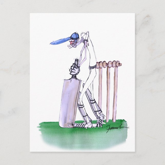 THE BATSMAN cricket, tony fernandes Postcard (Front)