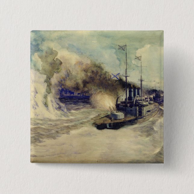 The battle between the Black Sea Fleet and Pinback Button (Front)