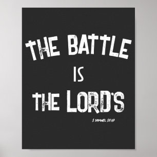 The Battle is the Lord's KJV Bible Verse Quote  Poster