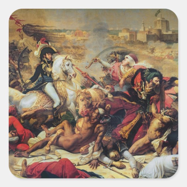 The Battle of Aboukir, 25th July 1799 Square Sticker (Front)