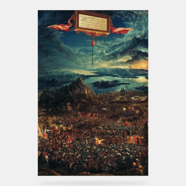 The Battle of Alexander at Issus Acrylic Sign (Front)