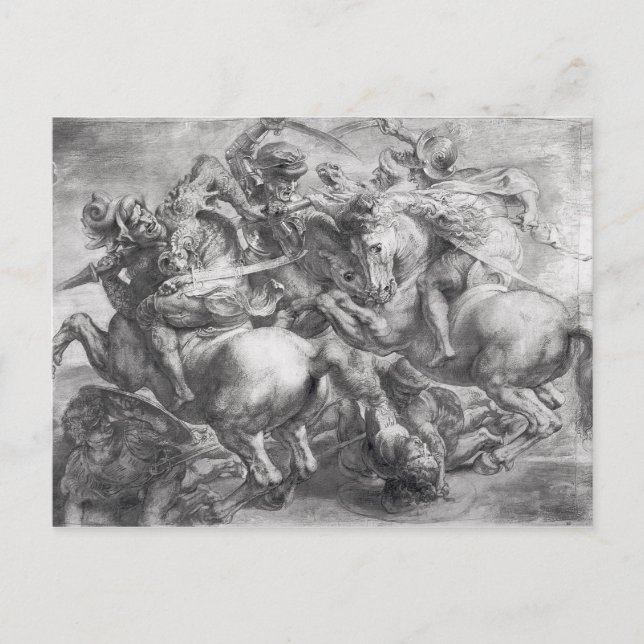 The Battle of Anghiari after Leonardo da Vinci Postcard (Front)