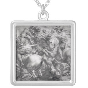 The Battle of Anghiari after Leonardo da Vinci Silver Plated Necklace