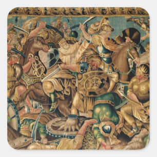The Battle of Arbelles in 333 BC, Aubusson Square Sticker