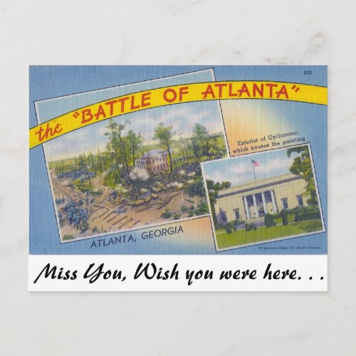 The Battle of Atlanta Postcard