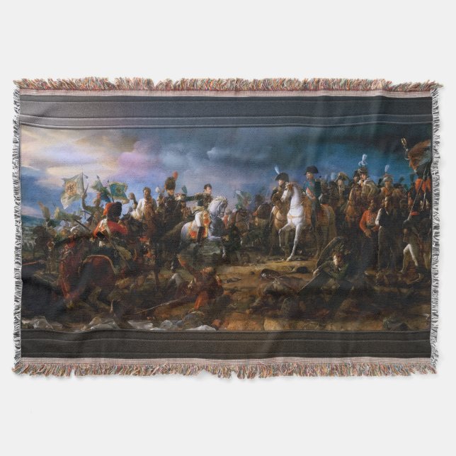 The Battle of Austerlitz by François Throw Blanket (Front)