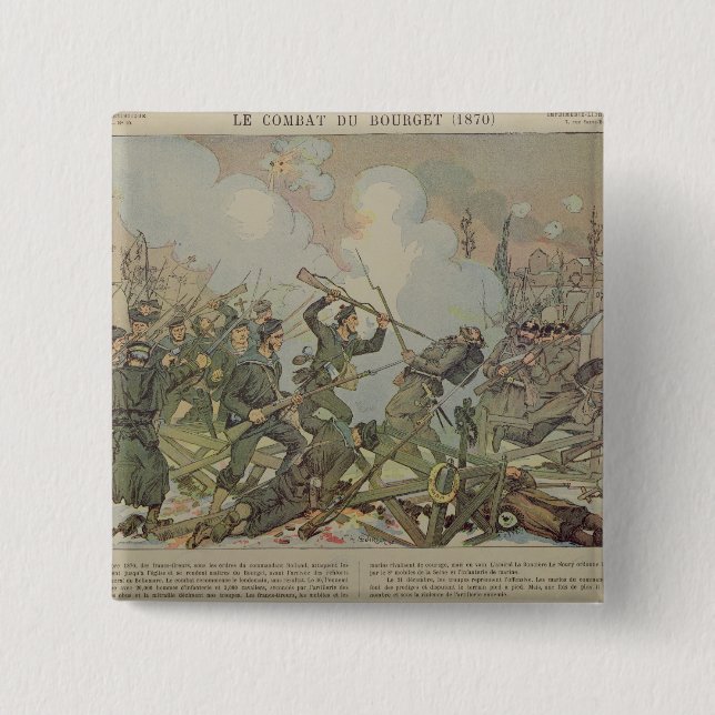 The Battle of Bourget , 1887 Button (Front)