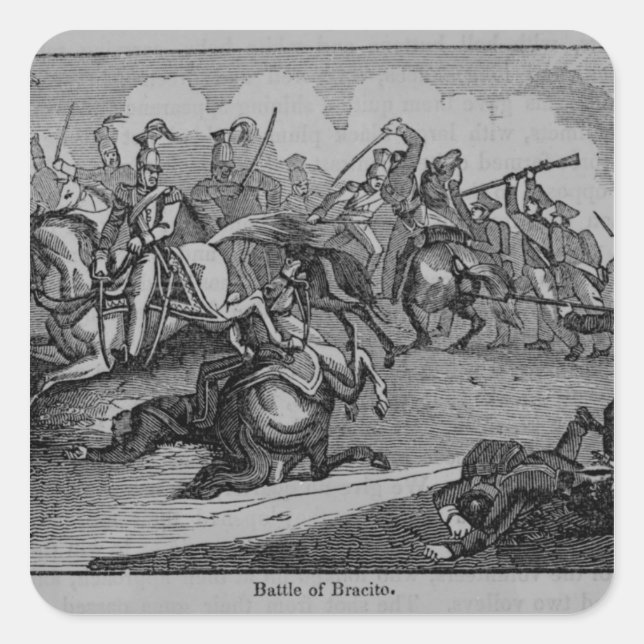 The Battle of Bracito Square Sticker (Front)