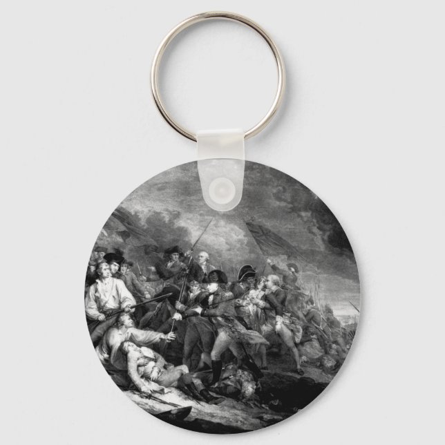 The Battle of Bunker's Hill, near Boston_War Image Keychain (Front)
