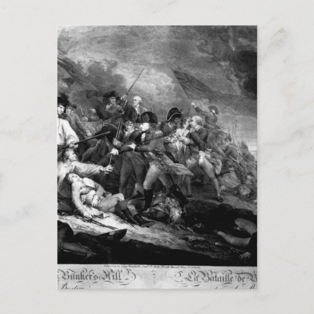 The Battle of Bunker's Hill, near Boston_War Image Postcard (Front)