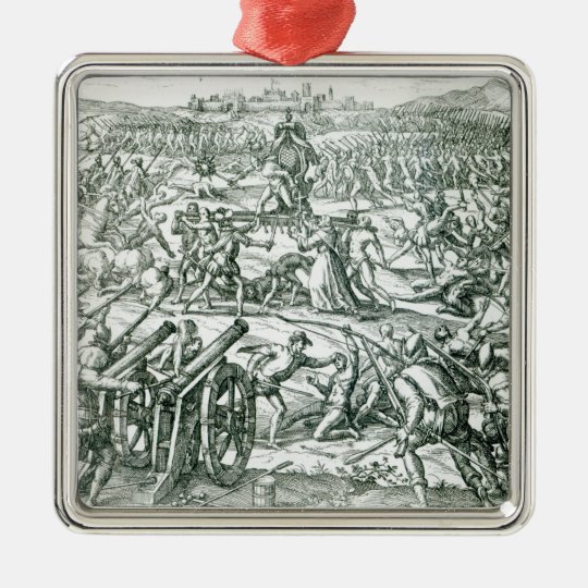 The Battle of Cajamarca, 1532 Metal Ornament