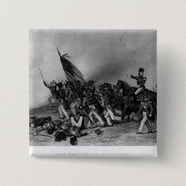 The Battle of Chippewa Pinback Button (Front)