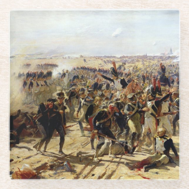 The Battle of Essling, May 1809 Glass Coaster (Front)