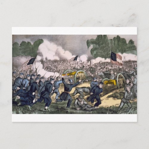 The battle of Gettysburg Pa July 3d 1863 Postcard