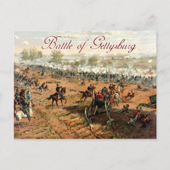 The Battle Of Gettysburg Postcard by HTMimages at Zazzle