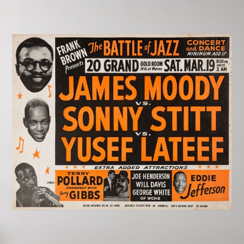 The Battle of Jazz Vintage Poster