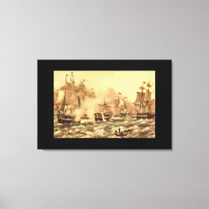 The Battle of Lake Erie, Commodore_Engravings Canvas Print