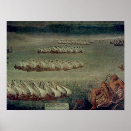 The Battle of Lepanto 7th October 1571 Poster